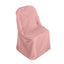 Polyester Slip On Folding Chair Covers Dusty Rose - Stain-Resistant Reusable Durable Fabric