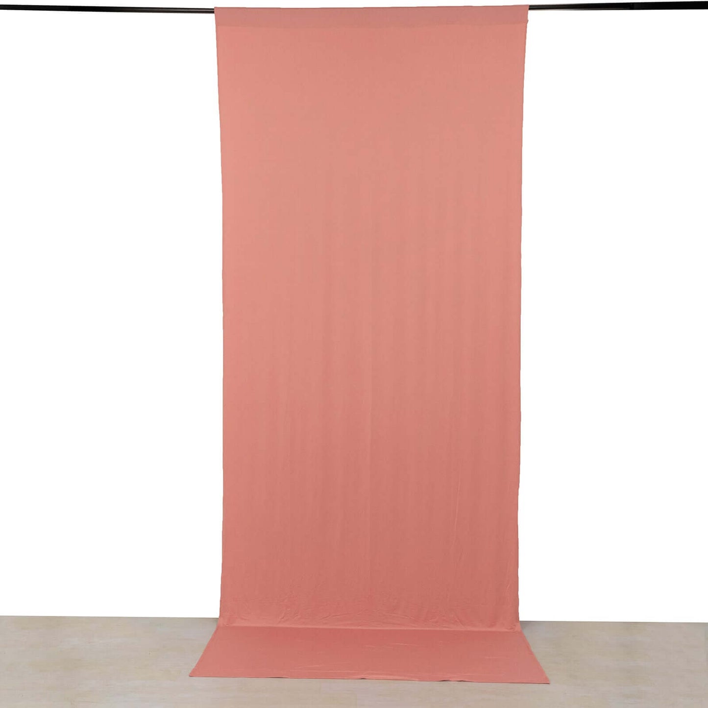 Dusty Rose 4-Way Stretch Spandex Event Curtain Drapes, Wrinkle Free Backdrop Event Panel with Rod Pockets - 5ftx12ft