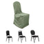 Polyester Slip On Banquet Chair Covers Dusty Sage Green - Stain-Resistant Reusable Durable Fabric