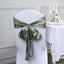 5 Pack Satin Chair Sashes Dusty Sage Green - Durable Chair Bows with Shiny Finish 6"x106"