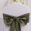 5 Pack Taffeta 6"x106" Chair Sashes Dusty Sage Green Accordion Crinkle Texture - Stylish Decor for Weddings & Gatherings