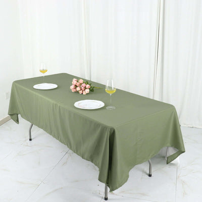 Polyester 60"x126" Rectangle Tablecloth Dusty Sage Green - Wrinkle-Resistant Table Cover