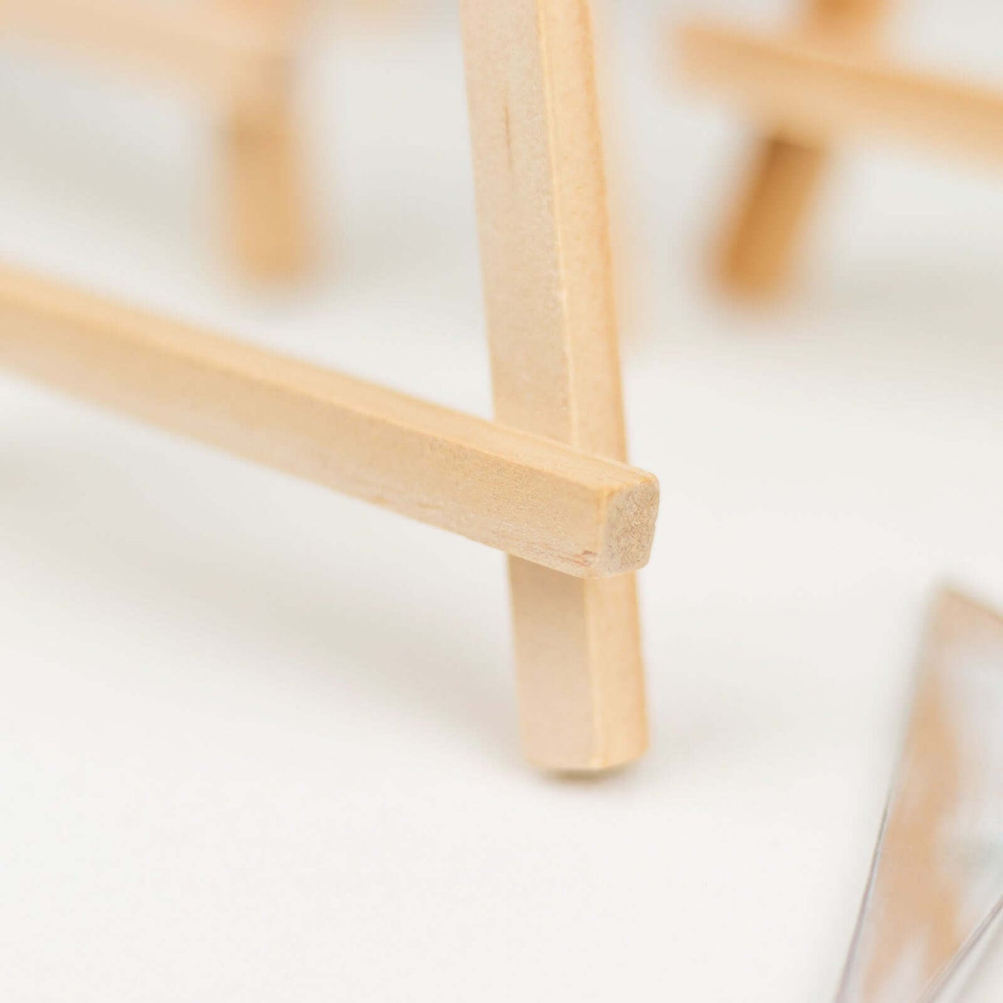 10-Pack Wooden Display Easel Stands DIY Mini Design Natural - Rustic Place Card Table Number Holders 5"