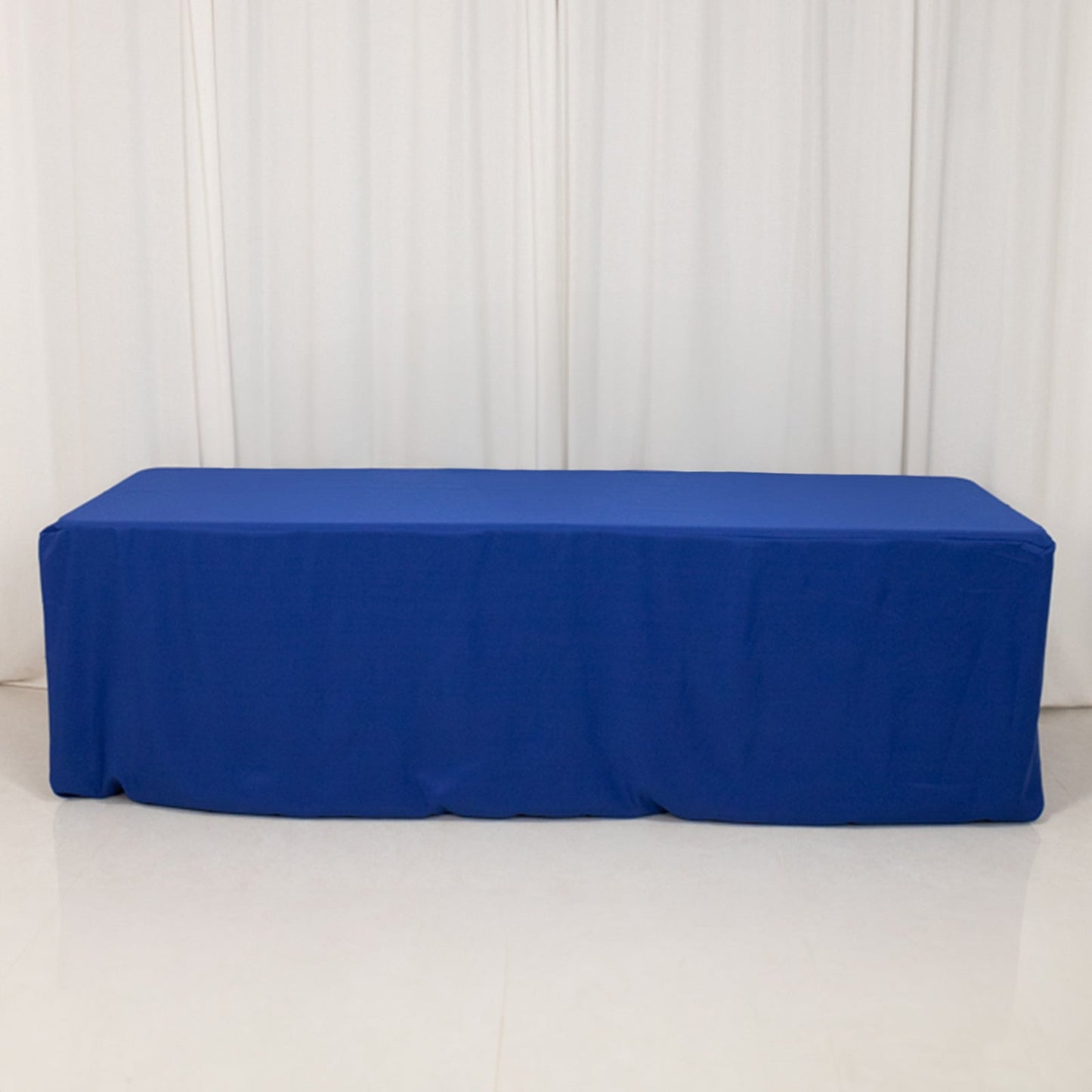 Premium Polyester 8ft Rectangle Tablecloth Royal Blue Durable Fitted 220GSM Table Cover
