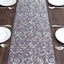 Sheer Organza 12"x108" Table Runner Roll Metallic Silver Foil Embossed Floral Design - Stylish Event Decoration