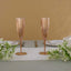 6-Pack Plastic Champagne Flutes in Metallic Rose Gold - Classy Disposable Champagne Glasses for Toasting & Cocktail Parties 5oz