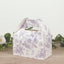 25 Pack Candy Treat Tote Boxes in French Toile Pattern - Matte Lavender and White Party Favor Gable Boxes, Cardstock Paper - 6"x3.5"x7"