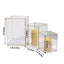 Set of 3 Candle Holders Acrylic Flower Display Boxes with Gold Rims Clear - Decorative Pillar Centerpieces 6", 8", 10"