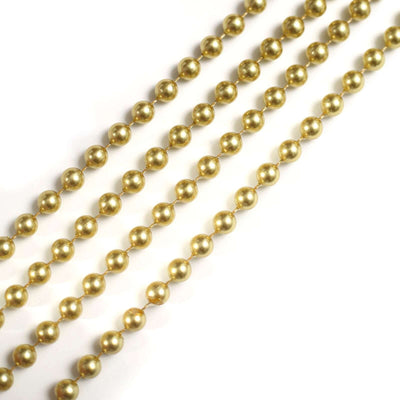 Faux Pearl Beaded 16" Chair Back Garland Sash Gold Gatsby-Inspired Style - Pre-Tied Chic Wedding Decor for Chiavari Chairs