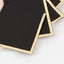 50-Pack Paper Beverage Napkins Black with Gold Foil Edge - 2 Ply Disposable Soft 18GSM Cocktail Napkins for Events 5"x5"