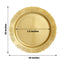 10-Pack Plastic 10" Round Dinner Plates Gold Embossed Scalloped Edge - Chic Disposable Party Plates for Special Occasions & Banquets