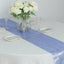 5 Pack Organza 12"x108" Table Runners Royal Blue - Gold Wave Design