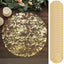 50-Pack Table Placemats Foil Design Metallic Gold Round - Mesh Disposable Shiny Dining Mats 13"