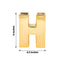 Shiny Ceramic Vase Letter "H" Gold Plated - Chic Bud Planter Pot for Events & Decor 6"
