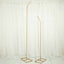 Set of 2 Gold Metal Curved Top Balloon Flower Backdrop Stands, Wedding Arch Frames - 6ft, 8ft