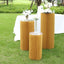 24" Gold Cylinder Display Column Stand, Pillar Pedestal Stand With Top Plate