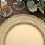 6-Pack Acrylic Round Charger Plates 13" in Gold with Lace Embossed Rim, Rustic Plastic Decorative Charger Tableware