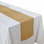 Faux Linen 14"x108" Table Runner Gold - Rustic Farmhouse Tabletop Decor