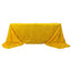 Polyester 90"x156" Rectangle Tablecloth Gold Metallic Fringe Shag Tinsel Design Table Cover for Events Decor
