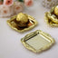 12 Pack 3" Gold Baroque Mini Square Sweet Treats Serving Platter, Party Favor Candy Display Tray
