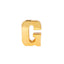 Shiny Ceramic Vase Letter "G" Gold Plated - Chic Bud Planter Pot for Events & Decor 6"