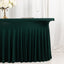 Spandex Rectangle 72"x30" Table Skirt Hunter Emerald Green with Wavy Skirt-Like Effect Table Cover