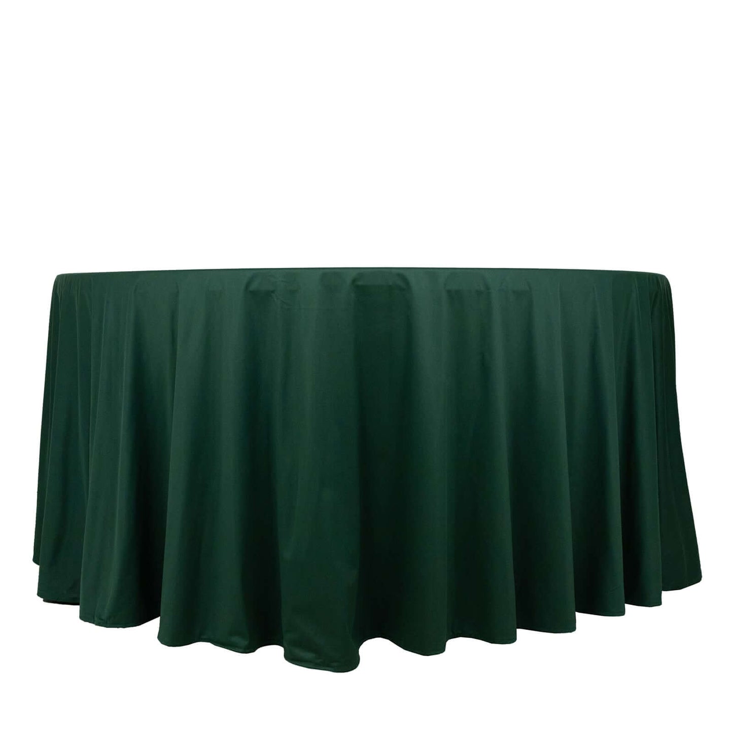 Scuba Round 120" Tablecloth Hunter Emerald Green - Wrinkle Free & Stain Resistant Seamless Table Cover