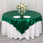 Polyester 72"x72" Table Overlay Square Tablecloth Hunter Emerald Green - Sequin Dots Wrinkle-Free Table Cover