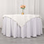 Scuba 54"x54" Table Overlay Square Tablecloth Ivory - Wrinkle Free & Stain Resistant Table Cover