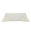 Fire Retardant Premium Polyester 90"x132" Rectangular Tablecloth Ivory - High-Performance Seamless Table Cover