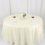 Taffeta 132" Round Tablecloth Ivory - Seamless Accordion Crinkle Table Cover