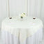 Taffeta 72"x72" Table Overlay Square Tablecloth Ivory - Accordion Crinkle Table Cover