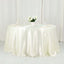 Satin 132" Round Tablecloth Ivory - Stylish Seamless Table Cover
