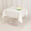 Lamour Satin 54"x54" Table Overlay Square Tablecloth Ivory - Durable & Silk-Like Table Cover