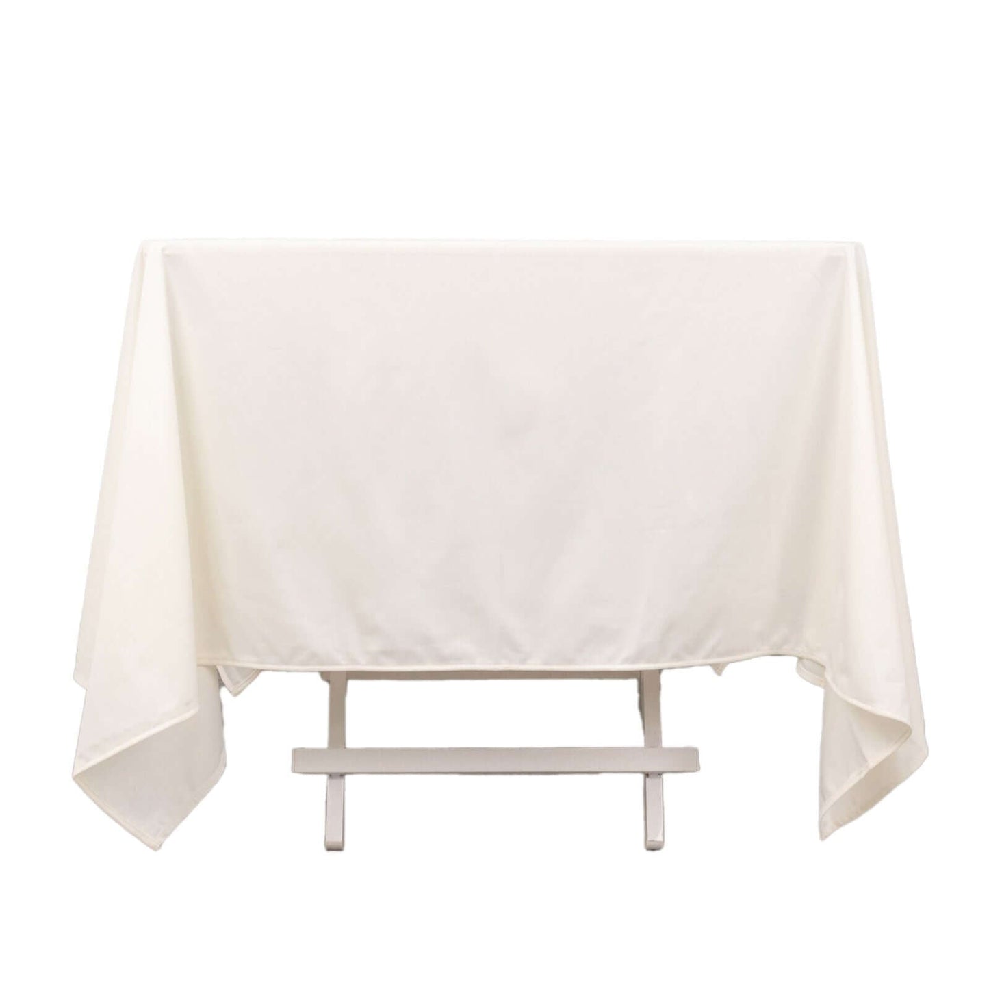 Scuba Square 70"x70" Tablecloth Ivory - Wrinkle Free & Stain Resistant Table Cover
