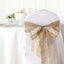 Natural Burlap Chair Sash 5"x108" with Lace Hessian Jute - Rustic Bow Design for Weddings & Gatherings