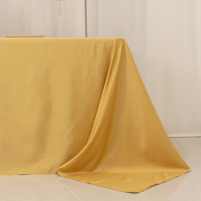 Lamour Satin 90"x156" Rectangle Tablecloth Champagne - Luxurious, Soft Seamless Table Cover