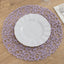 6-Pack Table Placemats Woven Fiber Design Lavender Lilac Round - Disposable Mats for Dining and Events 15"