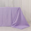 Lamour Satin 90"x156" Rectangle Tablecloth Lavender Lilac - Luxurious, Soft Seamless Table Cover