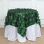 Taffeta 54"x54" Table Overlay Square Tablecloth Green 3D Leaf Petal Table Cover