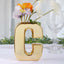 Shiny Ceramic Vase Letter "C" Gold Plated - Chic Bud Planter Pot for Events & Decor 6"
