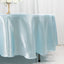 Satin 108" Round Tablecloth Light Blue - Smooth and Lustrous Table Cover