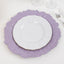 6-Pack Acrylic Plastic Round Charger Plates 13" in Lavender Lilac with Reef Design, Dinner Charger Tableware