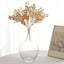 4-Pack Artificial Baby's Breath Flower Bouquet Metallic Gold for Event Decor & Centerpieces 13"