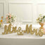 Wooden "Mr & Mrs" Freestanding Letters Gold Glittered - Rustic Glam Wedding Table Display Signs