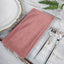 5 Pack Premium Velvet 20"x20" Napkins Dusty Rose - Soft Sheen Finish Cloth Napkins