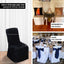 Polyester Chair Cover with Square Top for Banquet Chairs Navy Blue - Durable Reusable Slip-On Cover for Weddings & Parties