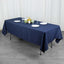 Premium Polyester 60"x102" Rectangle Tablecloth Navy Blue - Durable 220GSM Wrinkle-Resistant Table Cover
