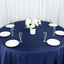 Taffeta 132" Round Tablecloth Navy Blue - Seamless Accordion Crinkle Table Cover