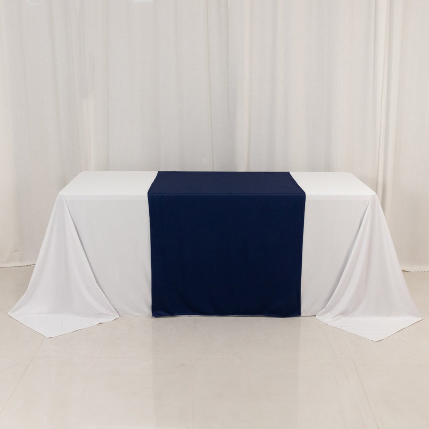 Wide Premium Polyester 36"x72" Table Runner Navy Blue - Sublimation Printable Banner